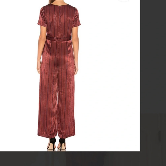 J.O.A stripe short sleeve jumpsuit - Picture 2 of 5